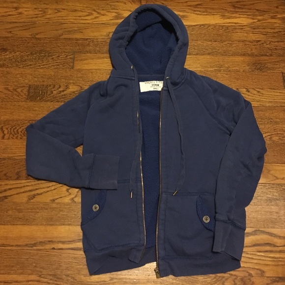 Jcrew sherpa fleece zip up hoodie