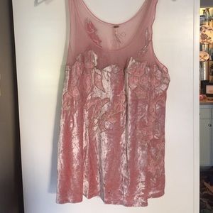 Free People velvet blouse