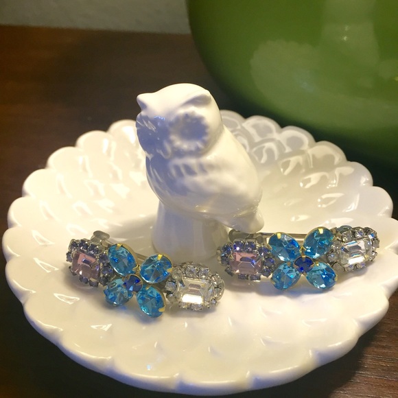 Dainty rhinestone barrettes