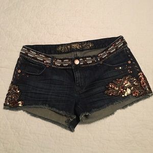 Express denim shorts