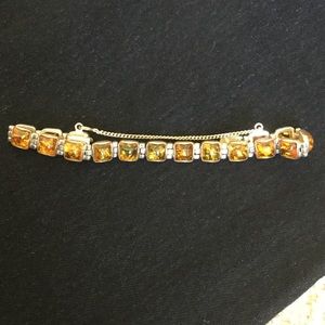 🌻Beautiful Yellow Amber & Sterling Bracelet🌻
