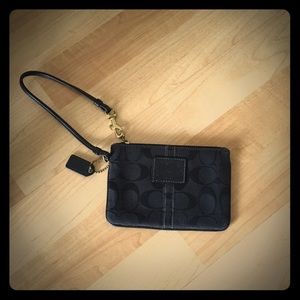 Coach black wristlet