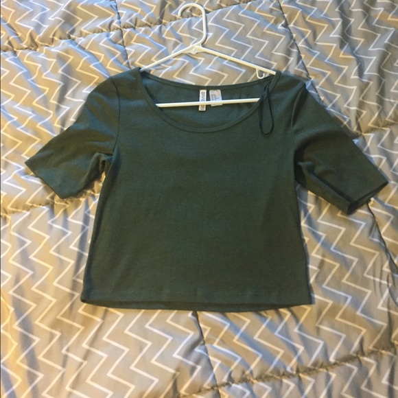 Army Green Crop Top