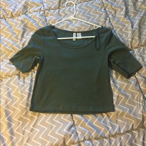 Army Green Crop Top