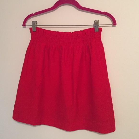 Classic red j crew skirt