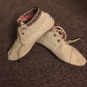 TOMS Canvas Chukka Booties with Tribal Trim