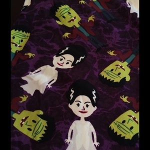 Lularoe OS Bride of Frankenstein Halloween legging