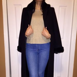 Black Floor Length Coat
