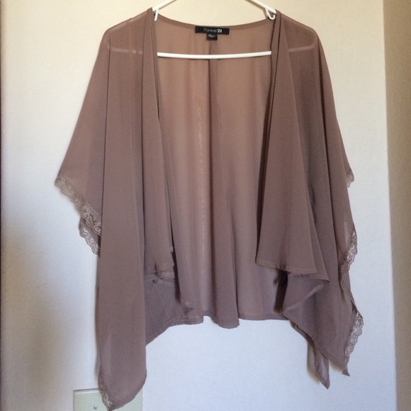 Lace Trim Kimono