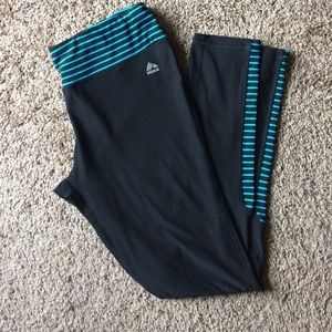 Black & Turquoise striped RBX Leggings
