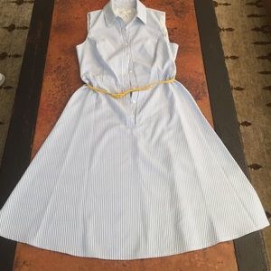 Collared Dress with Belt