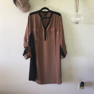 LB dress sz 24 brown & black w/gold accents