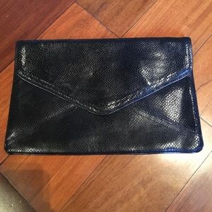 Scoop NYC Snake Embossed Leather Clutch