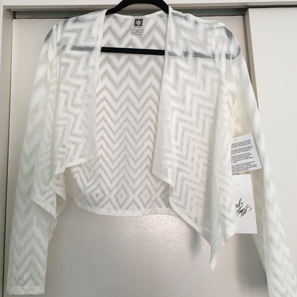White cardigan