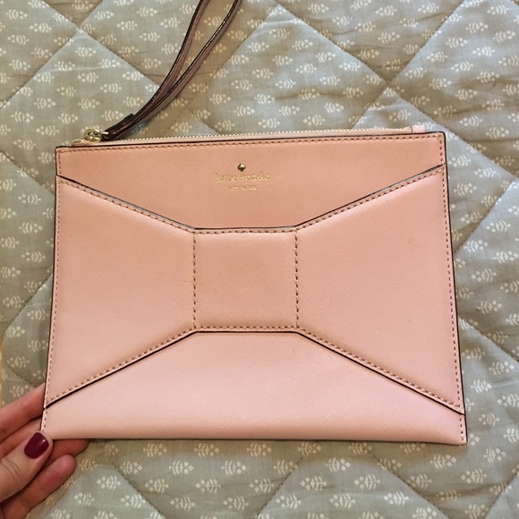 Kate Spade blush pink clutch