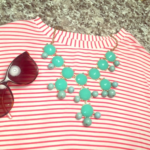 Turquoise bubble statement necklace
