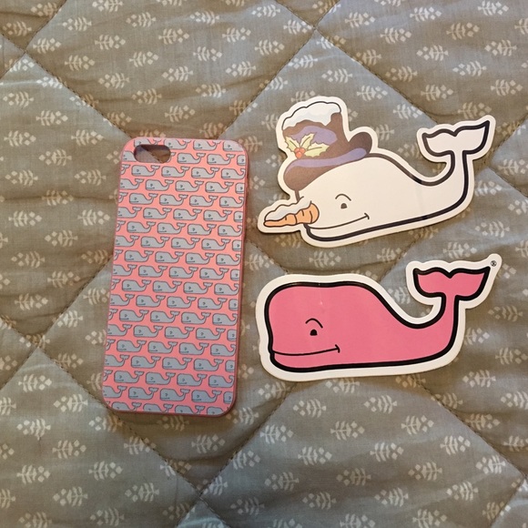 iPhone 5s vineyard vines case, with two stickers