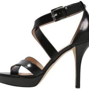 Michael Kors Evie Black Platform Sandal