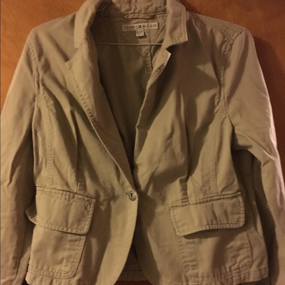 Pretty Tommy Hilfiger Khaki jacket in a size XL