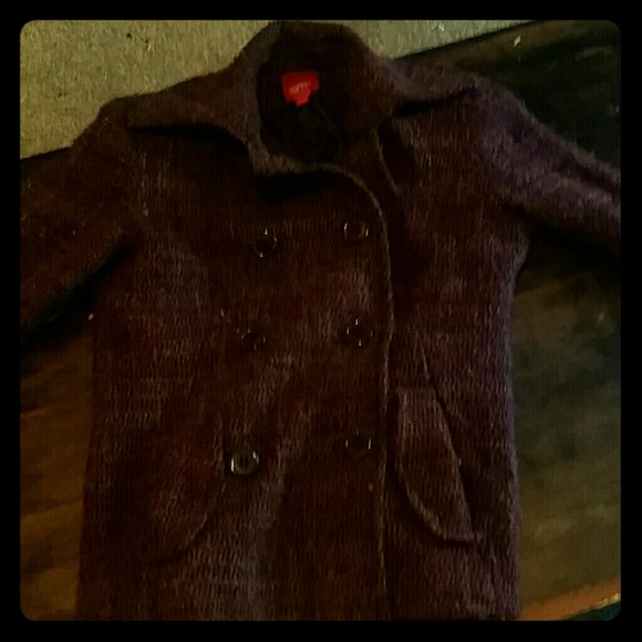 Plum pea coat