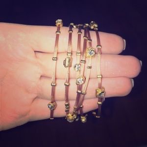 Rose gold guitar string bracelets