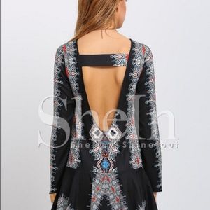 shein Dresses - Kaleidoscope print long sleeve open back dress shein Dresses - Kaleidoscope print long sleeve open back dress