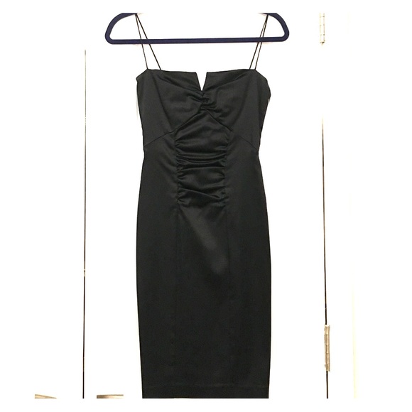 🎉SALE🎉Nicole Miller Black satin midi dress