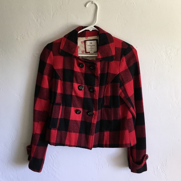 Plaid Pea Coat