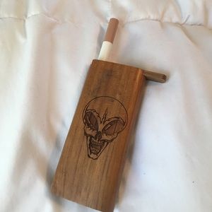 Wooden Dugout Skull Design