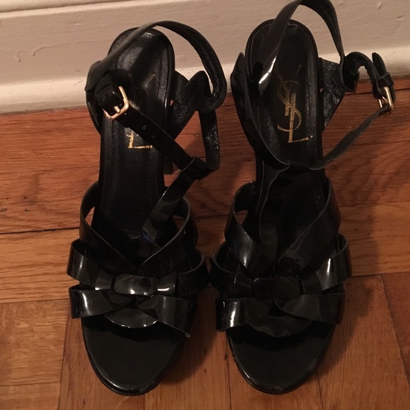 YSL Tribute Patent Leather Sandal