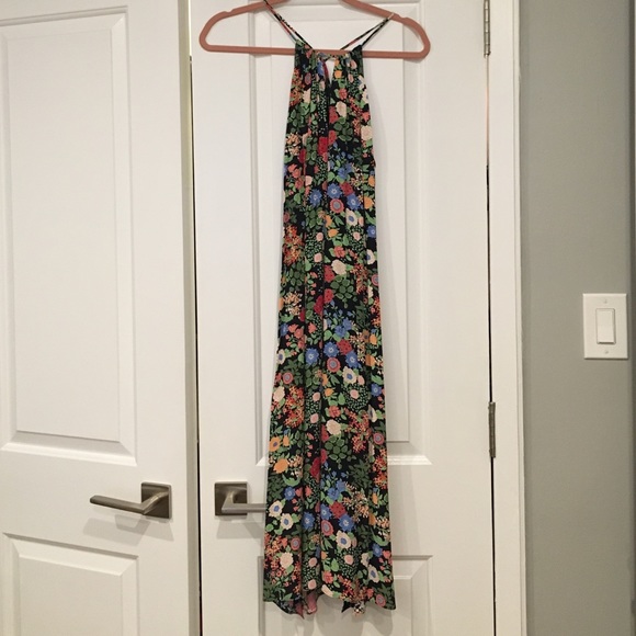 🎉SALE🎉Zara black floral midi tank dress size XS