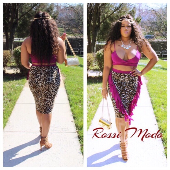 Leopard 2pc set - plus size - Picture 2 of 2