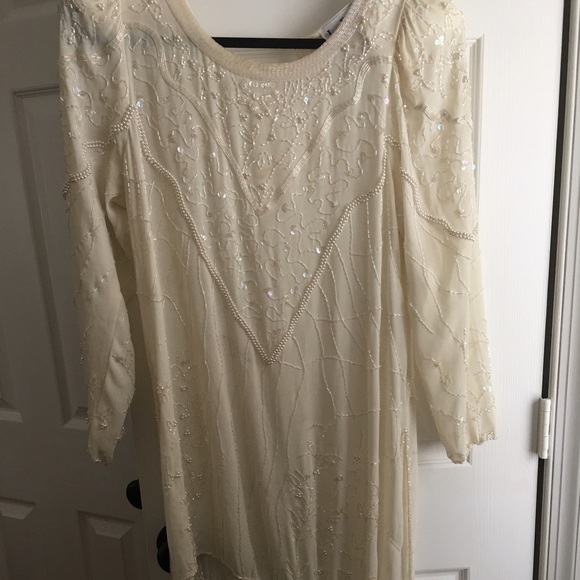 Vintage white dears fringe dress size 12