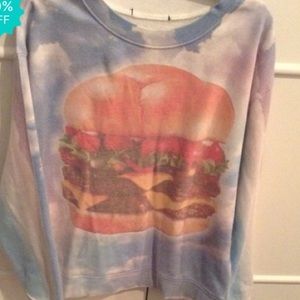 rainbow hamburger sweatshirt