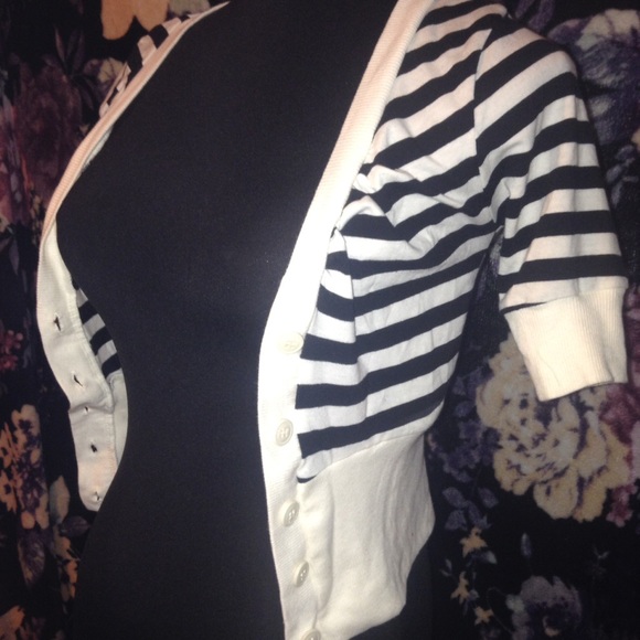 Striped Crop top button down