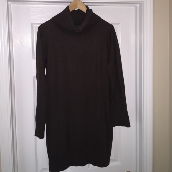 Tunic length mock cowl neck sweater