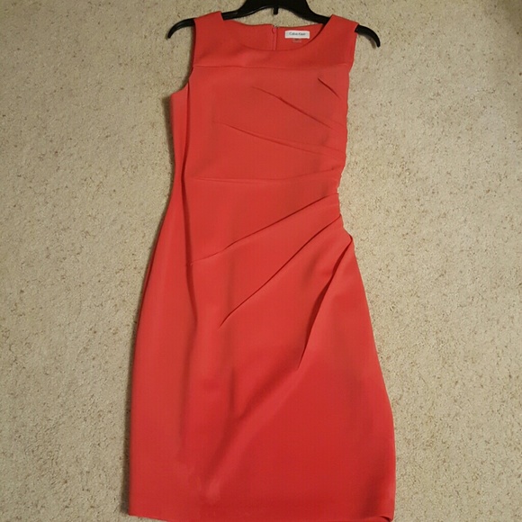 Stunning Coral Calvin Klein Dress