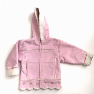 💕BEAUTIFUL PINK FAUX SHEARLING COAT