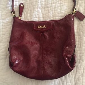 Patent leather Coach cross body bag