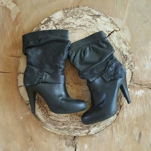 Gianni Bini Black Leather Boots