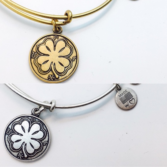 Alex and Ani Four Leaf Clover EWB Silver or Gold