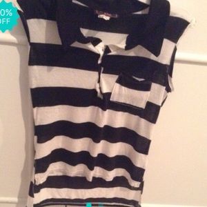 striped polo muscle tank