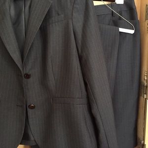 Calvin Klein Gray Suit with Pants & Skirt