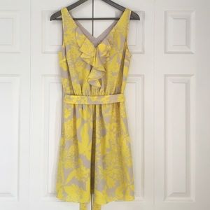 Express dress yellow/nude floral