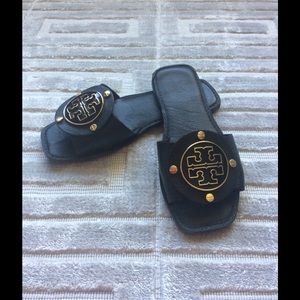 Tory Burch Gabby Slide - Leather Black Sandals