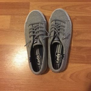 Gray quilted Keds