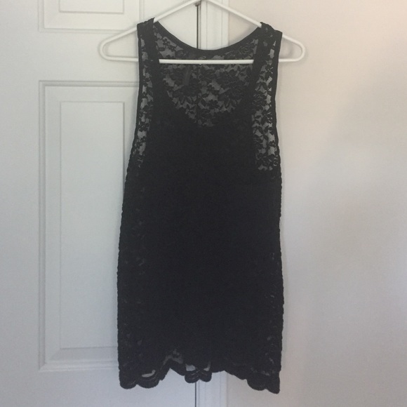 Black lace tank top