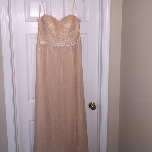 Strapless lace dress