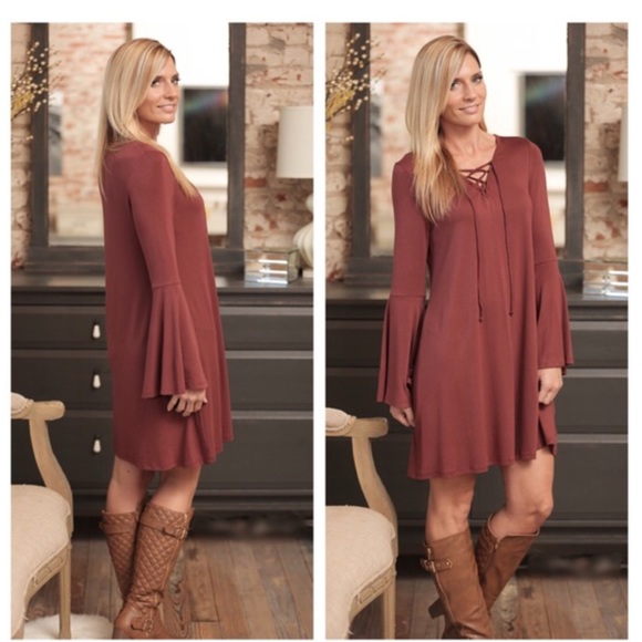 ๐HP๐Boho Bell Lace Up Dress. Flash Sale - Picture 2 of 3