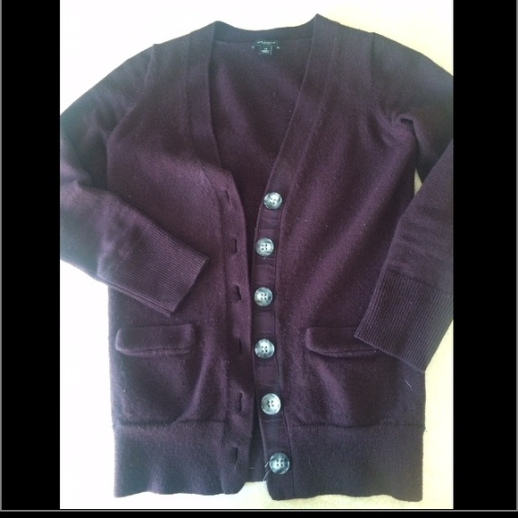 Ann Taylor Maroon Cardigan 3/4 sleeve